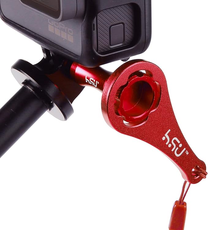 HSU Aluminum Thumbscrew Set + Wrench for Gopro Hero 13, 12, 11, 10, 9, 8, 7, 6, 5, 4, 3, AKASO Campark and Other Action Cameras (3pcs, Red)