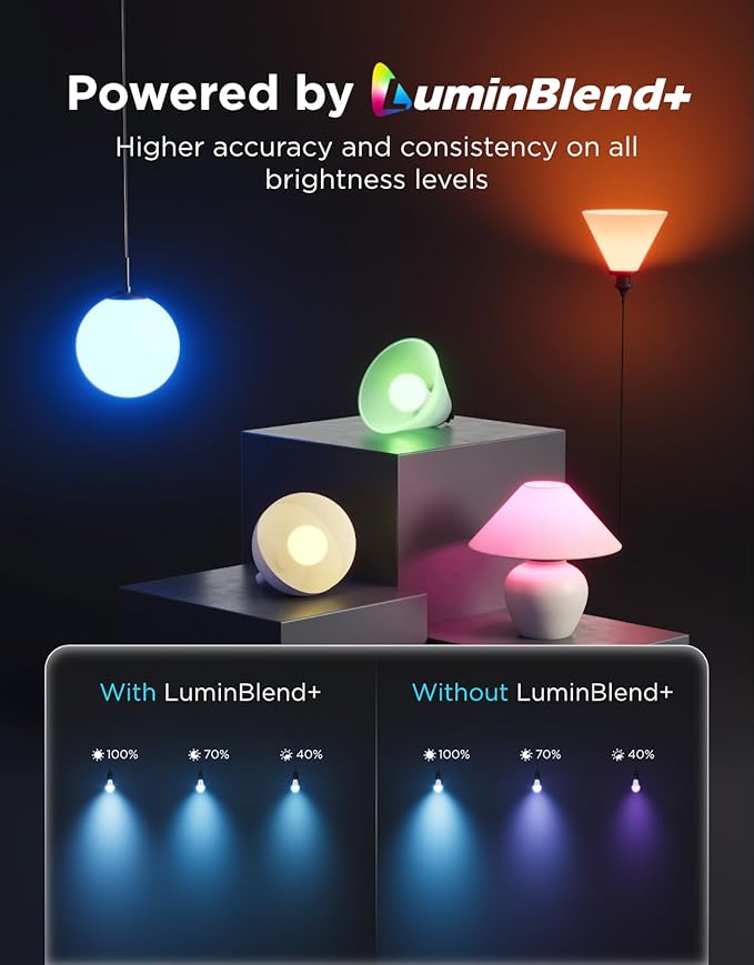 Govee 1600 Lumens Smart Light Bulbs, A21 LED Bulbs 100W Equivalent for Living Room, RGBWW Color Changing Light Bulbs Compatible with Matter, Alexa & SmartThings, CRI 90, E26 Base, 2.4GHz Only, 2-Pack