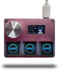 BTXETUEL SayoDevice O3C OSU Keyboard Rapid Trigger Hall Switches Magnetic Linear Switches Keyboard with Knob and Screen,Copy Paste,Shotcut,Macro Hotswap Mini Keypad.… (with OSU keycaps-Pink)