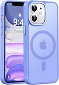 Newfuture Designed for iPhone 11 Case with Strong Magnetic [13 FT Military Drop Protection] [Compatible with Magsafe] Slim Translucent Matte Shockproof with Anti-Fingerprint Phone Case, Light Purple