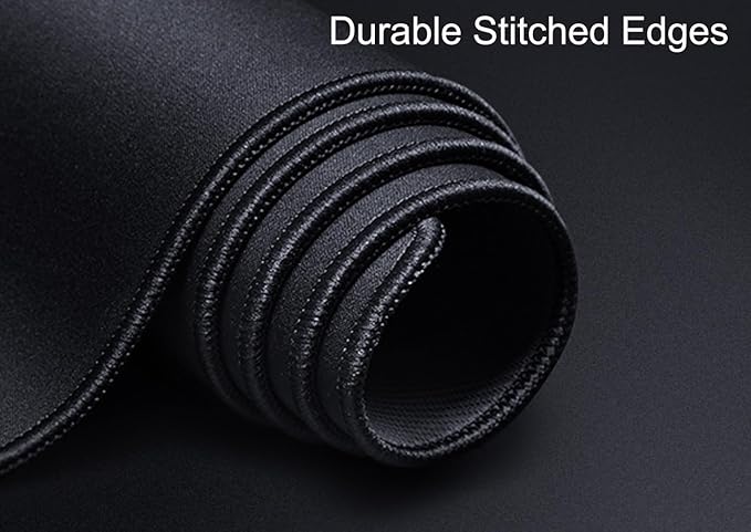 Large Gaming Mouse Pad, XXL Extended Computer Keyboard Mouse Mat with Stitched Edges, 31.5" x 15.7" Non-Slip Waterproof Rubber Base Office Big Long Mousepad for Work, Game, Office, Home, Black