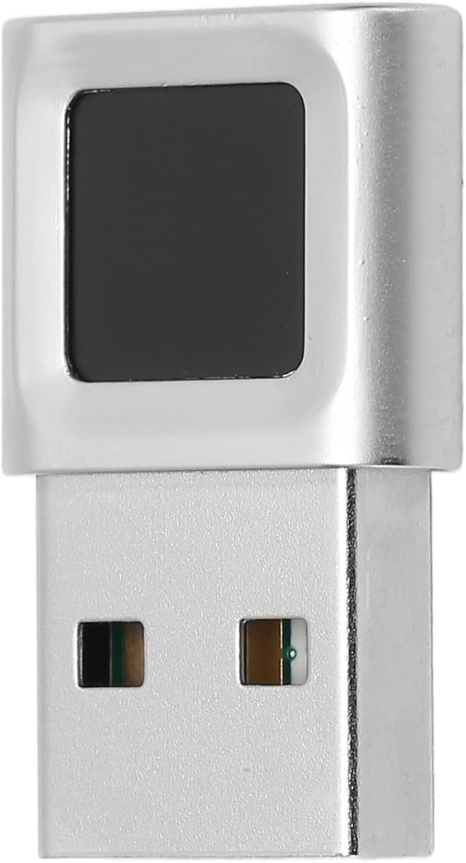 USB Fingerprint Reader Mini Fingerprint Scanner PC Dongle Windows Hello Fingerprint Reader for PC Laptop 360 Degree Touch Speedy Matching Biometric Portable USB Fingerprint Logger for Windows 10/11