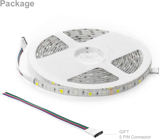 BTF-LIGHTING 5050 RGBW RGB+Cool White(6000K-7000K) 150RGB+150White LED Tape Light 5m 16.4ft 60LED/m Multi-Colored IP65 10mm Width FPCB DC12V for Bedroom Home Decoration(No Adapter or Controller)