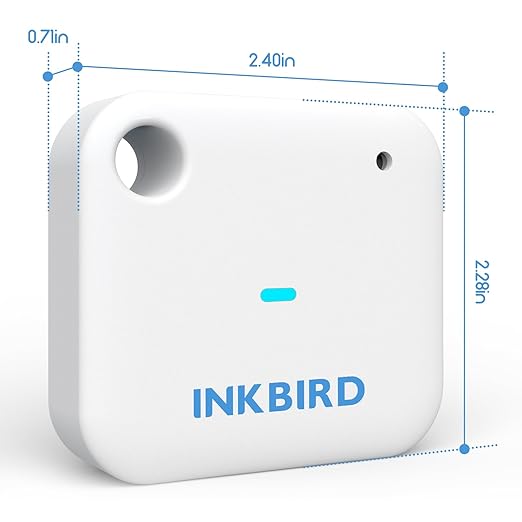 Smart Wi-Fi Temperature and Humidity Sensor, Inkbird Indoor White Hygrometer Thermometer Monitor with Alarms, Historical Graphs, 1 Year Data Cloud Storage, Ideal for Home Reptile Greenhouse