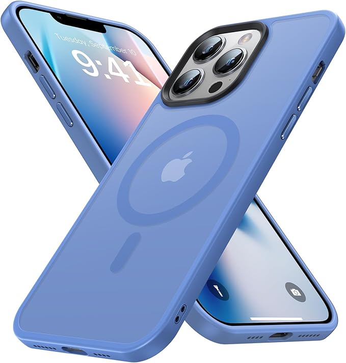 Magnetic for iPhone 13 Pro Max Case, [Compatible with MagSafe][Military-Grade Drop Protection][Anti-Yellowing] Shockproof Translucent Matte Cover for iPhone 13 Pro Max Phone Case,Sky Blue