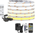 BTF-LIGHTING FCOB COB CCT 3000K-6000K Tunable White LED Strip with RF Remote,UL Listed 24V 32.8FT 640LEDs/m Super Bright Dimmable Tape Light for Bedroom Kitchen Under Cabinet Indoor Decor