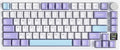 ATTACK SHARK X820 Ultra 75% Wireless Gaming Mechanical Keyboard Hot-Swappable Gasket Mount RGB Backlit BT/2.4G/Wired Custom Keyboard with Smart TFT Display&Knob QMK Driver-Starlight White&Gift Switch