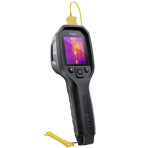 FLIR TG268 Thermal Imaging Camera with Spot IR Super Resolution 320x240 (160x120 Native IR) and Bullseye Laser: Commercial Grade Infrared Camera for Building Inspection, HVAC and Electrical