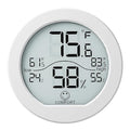 SECRUI Digital Hygrometer Thermometer for Room Temperature Humidity Meter Indoor Thermometer Accuracy Calibration LCD Temperature Sensor with Maximum and Minimum Records, TH1, White