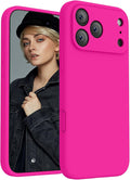 FireNova Magnetic for iPhone 17 Pro Max Case, Compatible with MagSafe, [Integrated Silicone Camera Control Button] [Camera Protection] Anti-Scratch Microfiber Lining Phone Case, 6.9", Hot Pink