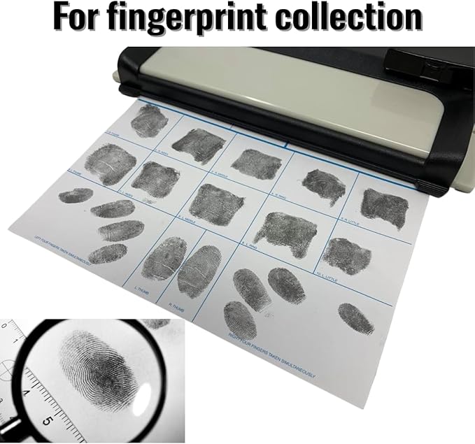 Fingerprint Ink Pad Ultra-Black 6.2" – Quick-Dry, Flawless, Non-Toxic Ink for 10,000+ Clear Prints – Large Stamp Pad for Notary, ID Verification, Banks, Schools, Law Enforcement & Legal Forms