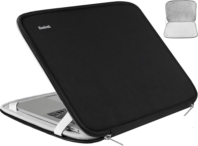 Laptop Sleeve Case 15 inch, Shockproof Protective Flip Cover, Notebook Computer Pocket Bag, Tablet Briefcase Carrying Case for 15"-15.4" HP, ASUS, Acer, Lenovo, Black