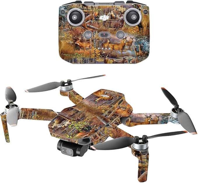 MightySkins Compatible with DJI Mini 2 Portable Drone - Deer Pattern | Protective, Durable, and Unique Vinyl Decal wrap Cover | Easy to Apply, Remove, and Change Styles | Made in The USA
