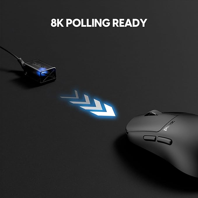 Pulsar Gaming Gears X2N Crazylight Wireless Gaming Mouse, Ultra Lightweight 1.34 oz (38g), Optical Switch, 32000 DPI, 750 IPS, XS-1 Sensor, 8k Compatible (Mini, Jet Black)