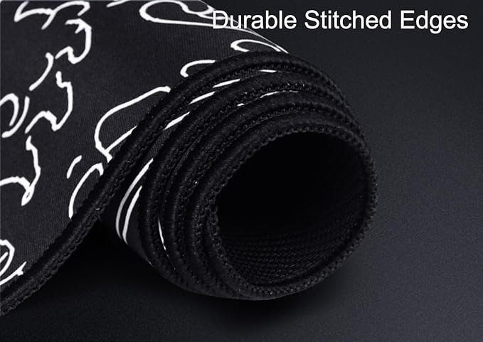 Large Gaming Mouse Pad, XXL Extended Computer Keyboard Mouse Mat with Stitched Edges, 31.5" x 15.7" Non-Slip Waterproof Rubber Base Long Mousepad for Work, Game, Office, Home, Waves Line