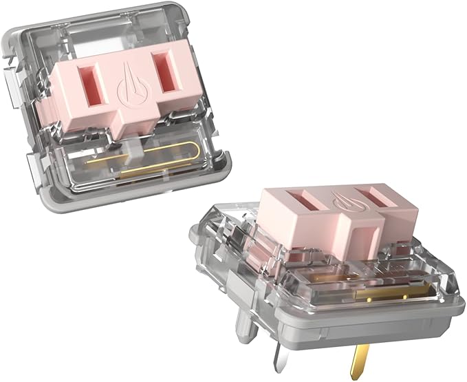 Kailh Low Profile Choc Pink Switches 5 Pin Thiner Key switches- DIY Replaceable Switches for Mechanical Gaming Keyboard (10pcs)