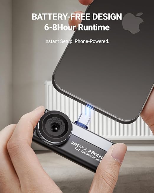 Thermal Camera for iPhone & Android, Thermal Imaging Camera 512x384 Super Resolution, Infrared Camera 8mm Macro Manual Focus, -4°F~1022°F Temp Range, Perfect for Home HVAC Inspection