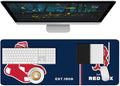 Baseball Mouse Pad Extended Large Gaming Desk Pad 31.5 x 11.8 Inch, XL Mousepad Topographic Mouse Pad with Anti-Slip Rubber Base for Boston Home Office