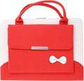 Handbag Case for iPad Pro 11" (2018-2025) & iPad Air 11 2024 2025/Air 10.9", Techcircle Cute Bowknot Pocket Wallet Folio Stand PU Leather Carrying Case, Auto Sleep/Wake, Red
