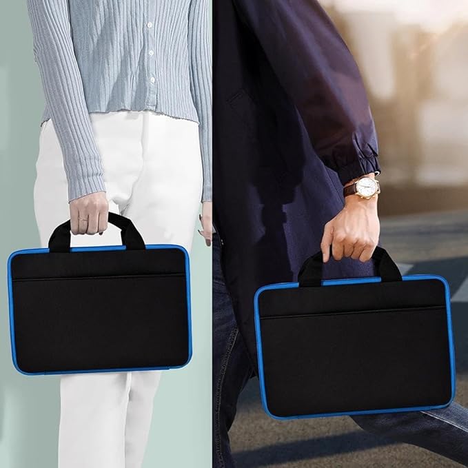 Hseok Laptop Case 13.3-14 Inch Sleeve,TSA Shockproof Computer Handbag,Compatible with MacBook Neo/Pro 14 M5/M4/M3/M2/M1,All Models 13.3" MacBook Air/Pro,XPS 13/14,Most 13-14 Notebooks,Blue Edge