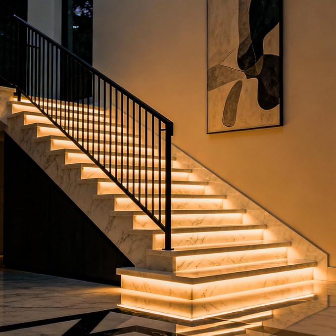 BTF-LIGHTING FCOB COB 3mm Width UL Listed Super Narrow Flexible Uniform LED Strip Light 16.4FT DC12V 2700K CRI 90+ Dimmable LED Ribbon for Kitchen Home Indoor Decoration(No Adapter or Controller)