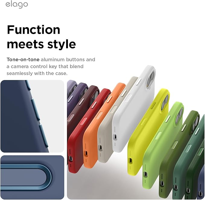 elago for iPhone 17 Case, Premium Magnetic Silicone Case, Compatible with MagSafe, Liquid Silicone Material, Protective Cover, Shockproof, Slim Phone, 6.3 inch (Jean Indigo)