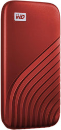 Western Digital 2TB My Passport SSD Portable External Solid State Drive, Red, Sturdy and Blazing Fast, Password Protection with Hardware Encryption - WDBAGF0020BRD-WESN