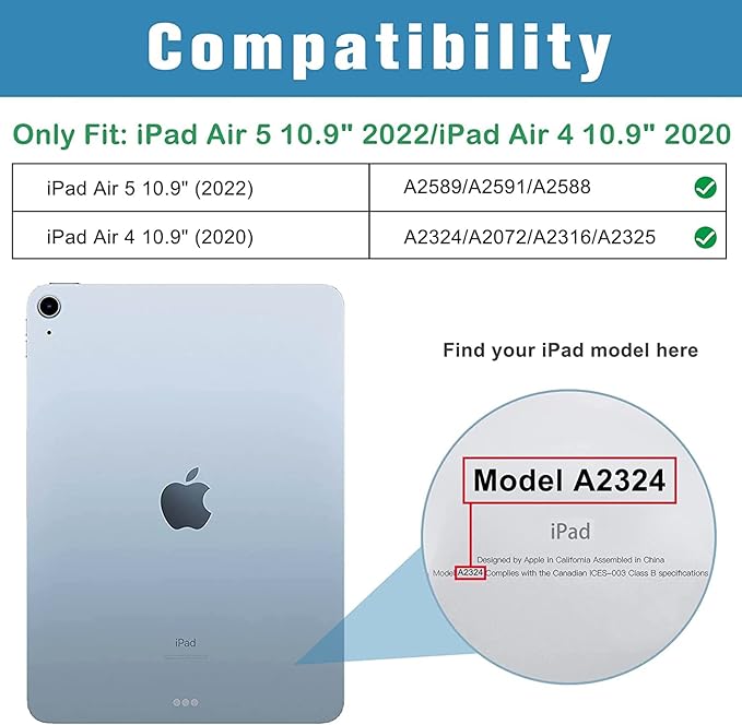 Clear Case for Apple iPad Air 5th/4th Generation 2022/2020 10.9 Inch Slim Lightweight Crystal Transparent Soft TPU Back Shockproof Cover Silicone Gel Rubber Shell for iPad Air 5/Air 4, Clear
