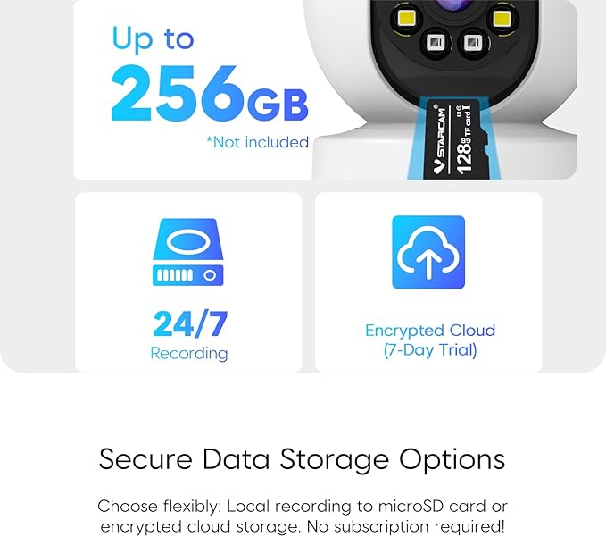 VSTARCAM 2K+2K Cameras for Home Security Indoor, Dual Cameras, 360° Pan-Tilt, Color Night Vision, Motion Detection, Real-time Alerts, 2-Way Audio, Works with Alexa,Cloud & SD Card Storage(up to 256GB)