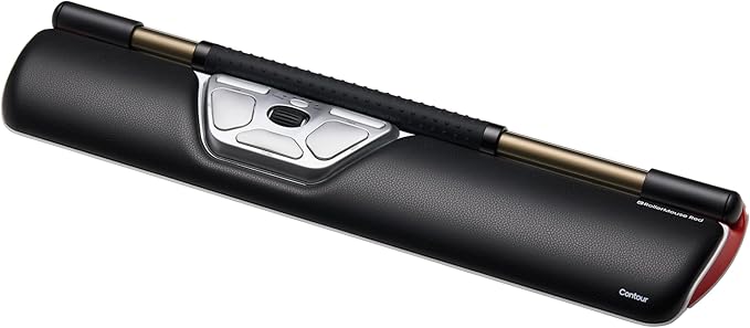 Contour RollerMouse Red Ergonomic Mouse for Shoulder Forearm Wrist Strain Relief for RSI Carpal Tunnel Centered Rollerbar 6 Customizable Buttons 10 Speed Settings Mac/PC Compatible Wireless - Regular