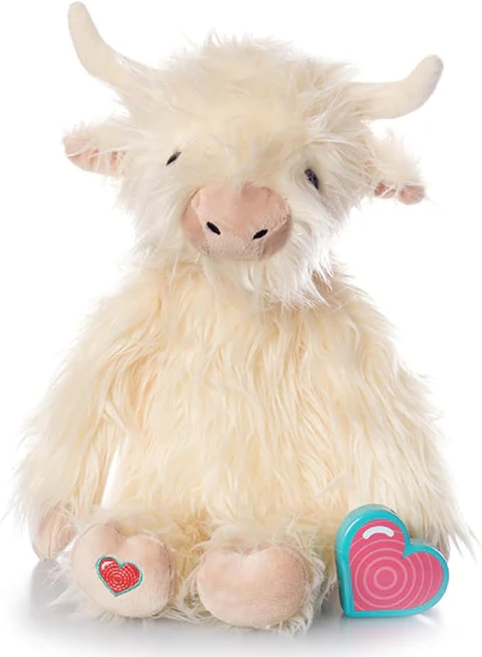 My Baby’s Heartbeat Bear, 20 Second Re-Recordable Digital Voice Recorder Plush Keepsake for Baby’s Heartbeat Memory, Pregnancy Keepsake (Not a Medical Device), Highland Cow