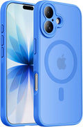 Symcele Designed for iPhone 17 Case, Compatible with MagSafe, [Camera Protection] [15FT Military Droptection] Shockproof Translucent Matte Anti-Slip Phone Case, 6.3", Blue