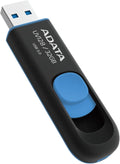 ADATA UV128 32GB USB 3.0 Retractable Capless Flash Drive, Blue (AUV128-32G-RBE)