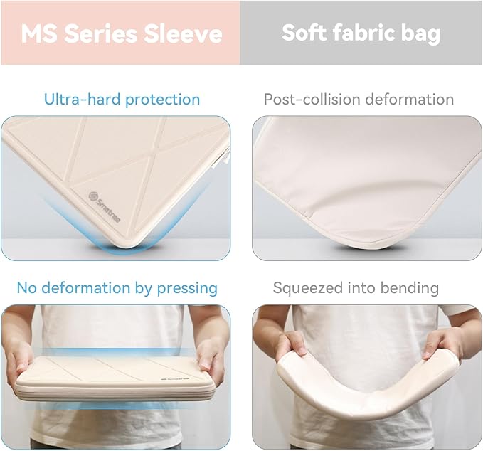 Smatree MS59T Hard EVA Protective Sleeve Case with Stand Compatible for 14 inch HP Elite C645 G2 Chromebook/Elite C640 14, for 14inch HP Pavilion Laptop 14-dv2097nr/14-ec1097nr, White