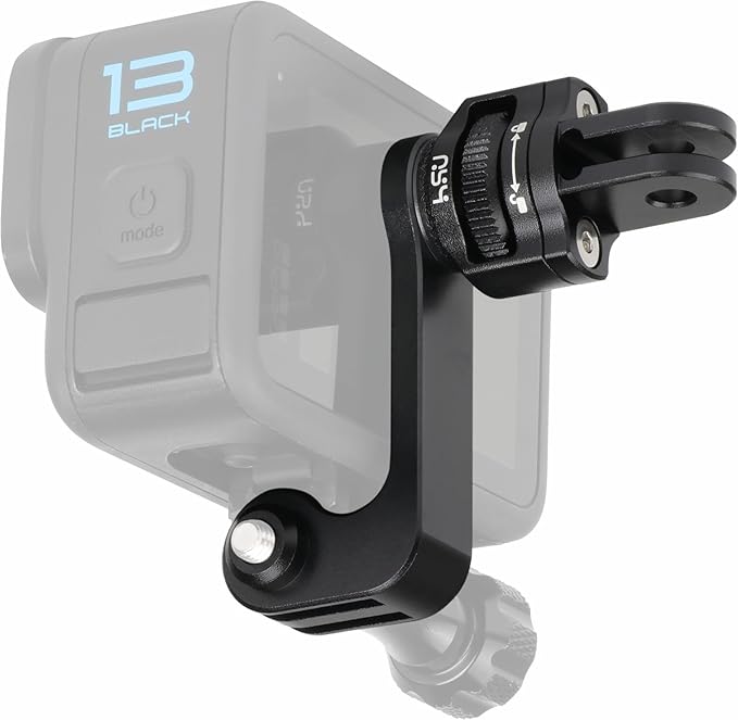 HSU Swivel Mount, Aluminum Vertical Bracket Adapter for All GoPro Cameras, Insta360 ACE/ACE PRO, Osmo Action 5 Pro/4/3 and Most Action Cameras