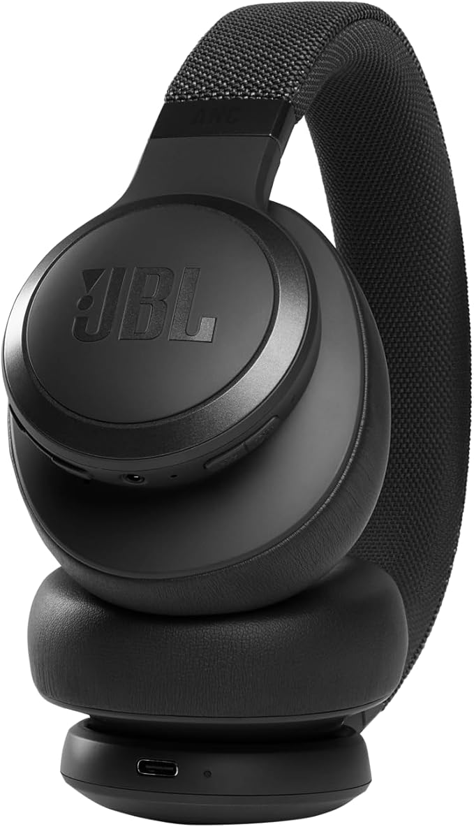 JBL Live 660NC - Wireless Overear Noise Cancelling Headphones, Signature Sound, Voice Assist, Up to 50Hrs of Battery with Speed Charging, Comfort-fit Fabric Headband & Carrying Pouch, (Pack of 2)