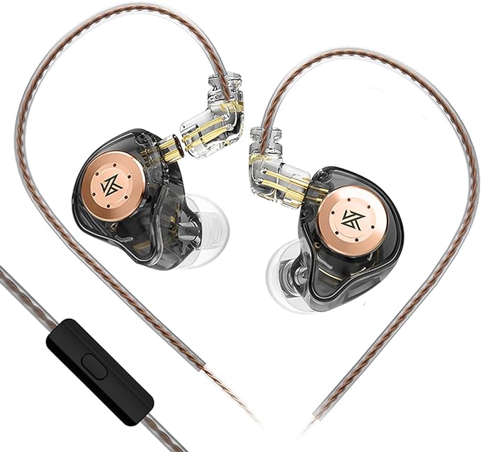 KZ EDX Pro in Ear Monitor Headphones KZ IEM Earphones Dual DD HiFi Stereo Sound Stage Earphones Wired Noise Cancelling Gaming Earbuds for Musicians Singer Audiophiles
