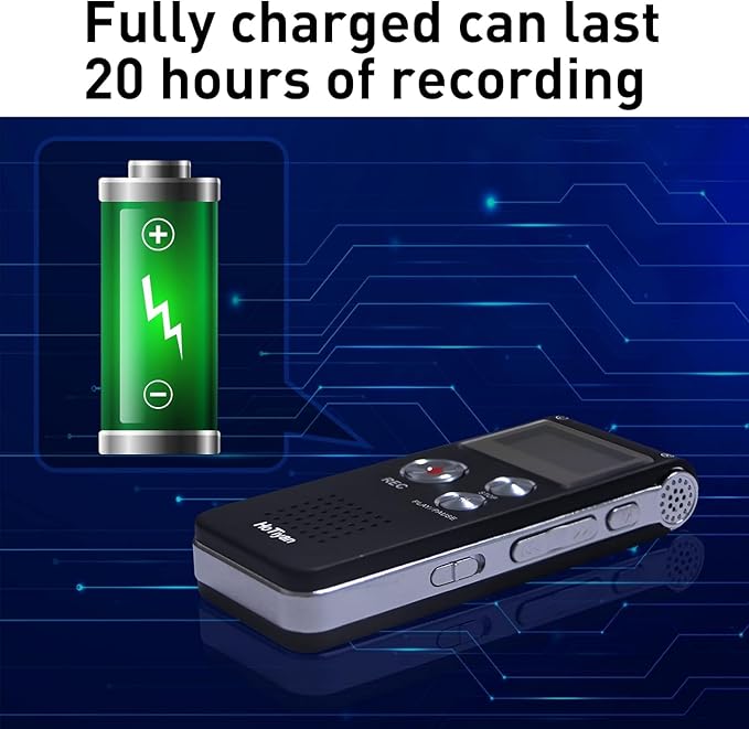 Digital Voice Recorder Audio Recording - 64GB Audio Recorder with Playback Voice Activated Recorder for Lectures Meetings Interviews Recording Device Tape Recorder with Microphone USB Cable MP3 Player