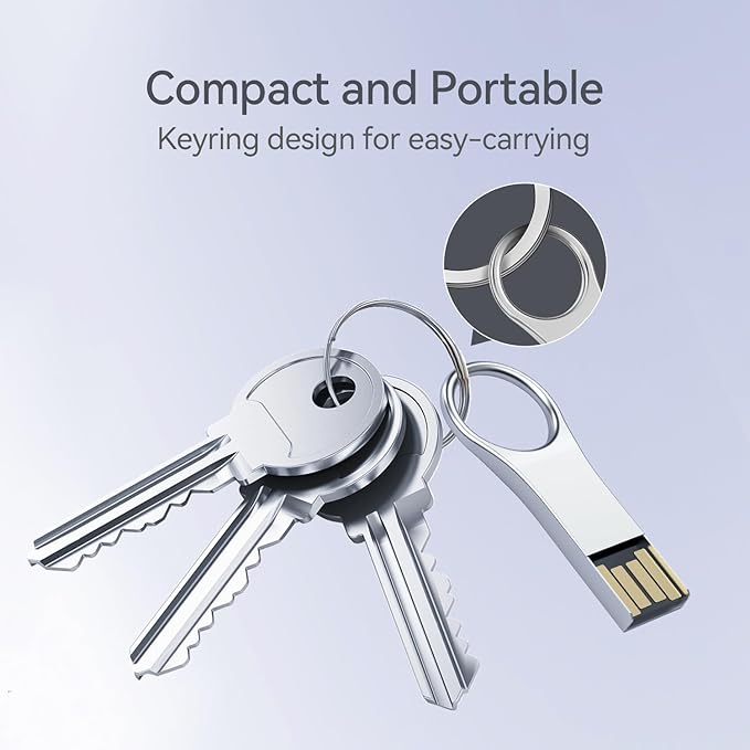 RAOYI 5 Pack 64GB Metal Key Shape USB Flash Drive, USB 2.0 Memory Stick Thumb Drives Jump Drive for PC Laptop Desktop Computer-Silver