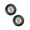 2pcs Mini Hygrometer Thermometer Indoor Outdoor Round Humidity Meter Temperature Gauge Humidity Sensor Fahrenheit Switchable Celsius Monitor for Reptile Jars 3D Printer