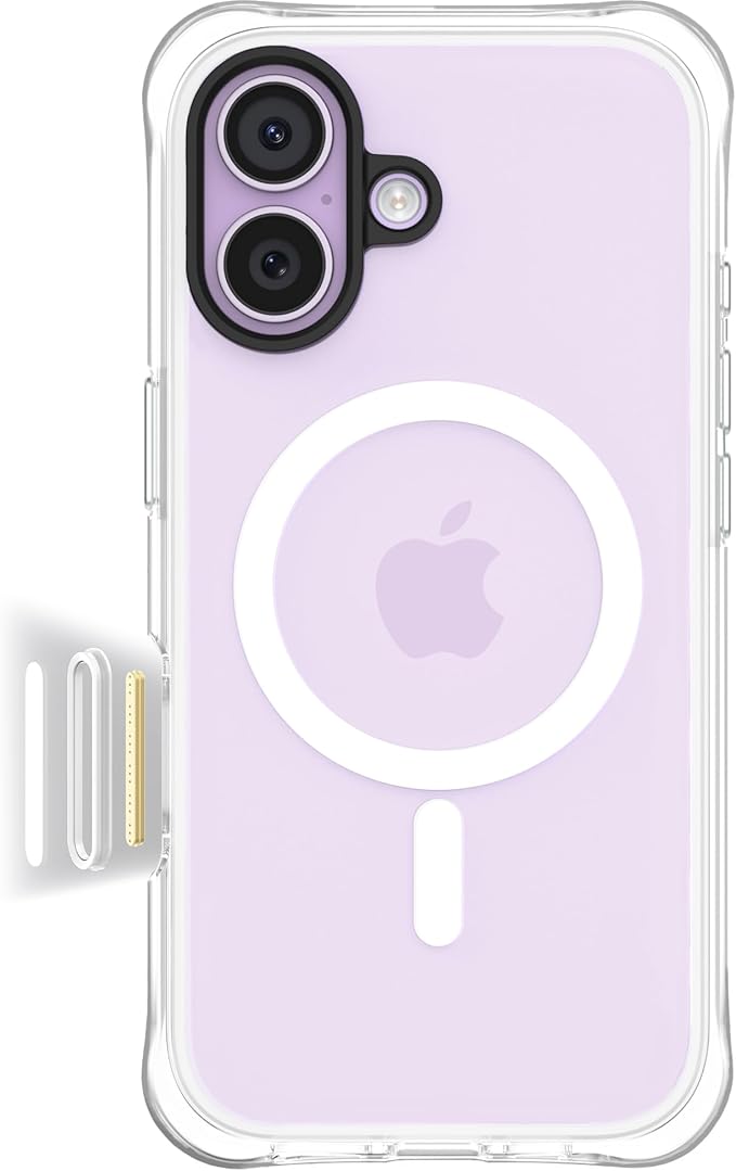 ORNARTO Air Case for iPhone 17 Clear | Military-Grade Drop Protection | Camera Control Button | Compatible with MagSafe | Built-in Air Phone Cover - White
