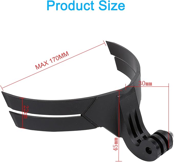 PellKing Universal Motorcycle Helmet Chin Action Camera Mount, Flexible Adhesive Helmet Mount Compatible with GoPro Hero 13 12 11 10 9 8 7 6 5 Black,Insta360,AKASO,DJI Action Sports Cam Accessories