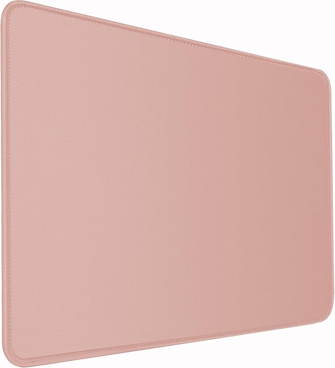 Mousepad, Large Gaming Mouse Pad with Double Stitched Edges, 14.9 x 11.7 inches Premium-Textured & Waterproof Mouse pad, Nonslip Natural Rubber Base Mousepad for Laptop,Computer, Office, Pink