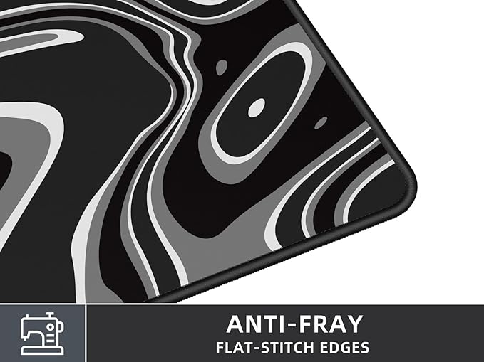 Rinaze Large Gaming Mouse Pad with Superior Micro-Weave Cloth, Extended Desk Mousepad with Stitched Edges, Anti-Slip Keyboard Pad for Computer, Home and Gaming