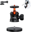 UURIG BH07 Magnetic Camera Mount with 360° Ball Head, Magnetic Mount Base Stand with 1/4"-20 Thread for GoPro,Pocket4/3,Insta360 X5/X4, Rubber Coated Magnet Base Deal for Action 5Pro/4/3 to Cars Body