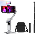 AOCHUAN 3-Axis Gimbal Stabilizer for Smartphone Smart X Pro Kit Gray & B10 Storage Bag & E10 Extension Rod