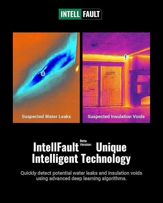 F2VW Thermal Camera 256x192 IR Resolution with 2MP Visual Camera, 640x480 3.2" Screen Thermal Imaging Camera,Super Resolution Image,Dual-Camera Thermal Imager,16 GB Storage,Carrying Case