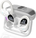 Wireless Earbuds 75hrs Bluetooth 5.4 Headphone Sport, 2026 Bluetooth Earbuds Stereo Deep Bass Over Ear Bud with Earhooks, ENC Noise Cancelling Mic, IPX7 Waterproof Earphone for Gym/Workout, White
