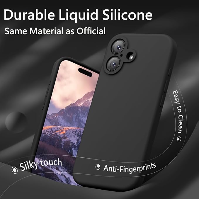 FireNova Magnetic for iPhone 17 Case, Compatible with MagSafe, [Integrated Silicone Camera Control Button] [Camera Protection] Anti-Scratch Microfiber Lining Phone Case, 6.3", Black