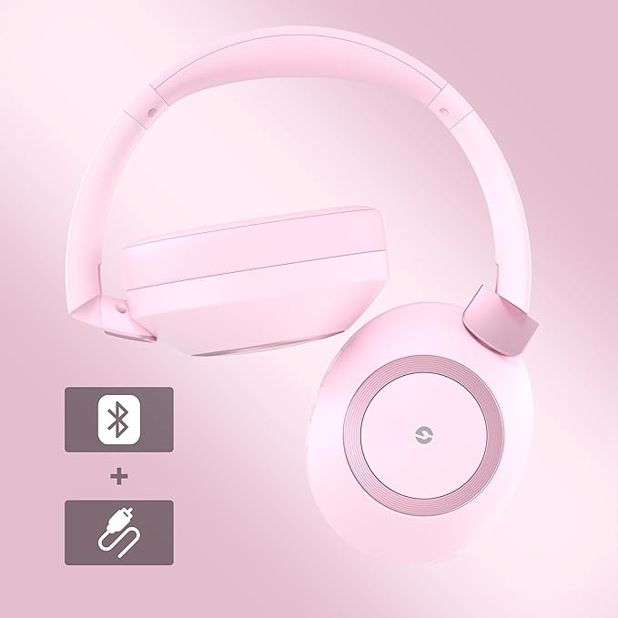 Active Noise Cancelling Headphones, 100H Playtime Headphone Wireless Bluetooth, Bluetooth Headphone with Microphone, Over Ear Wireless Headphones with Deep Bass,Fast Charging for Travel